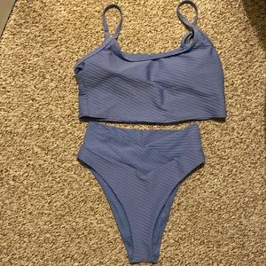 Aerie Jacquard Crossover Bikini - M + XL